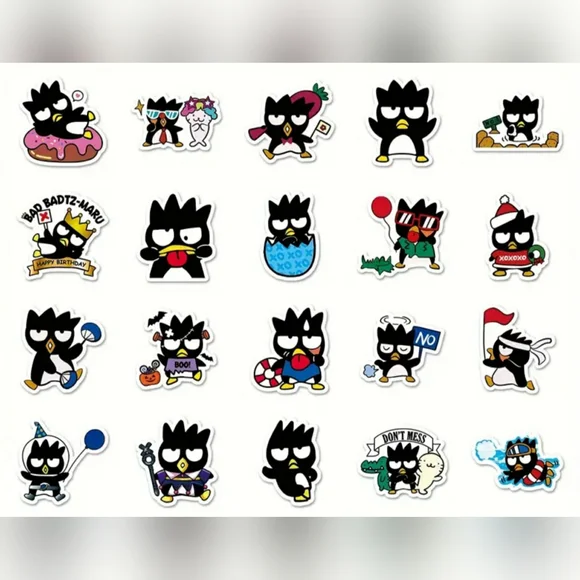 50 stickers Badtz-Maru (hello kitty and friends) random stickers - Picture 3 of 3